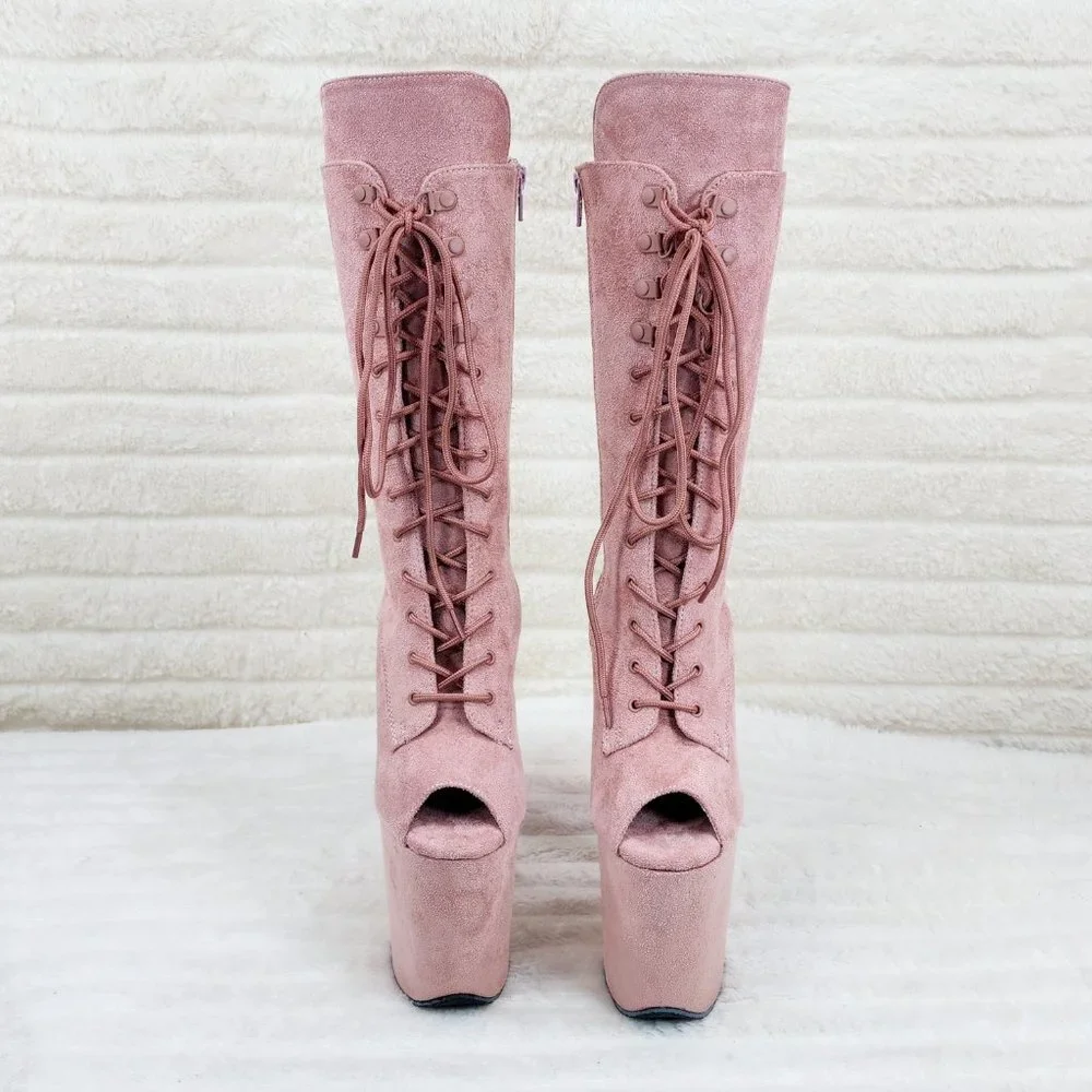 Flamingo 1051FS Blush 8" High Heel Ankle Calf Boot - Picture 7 of 9
